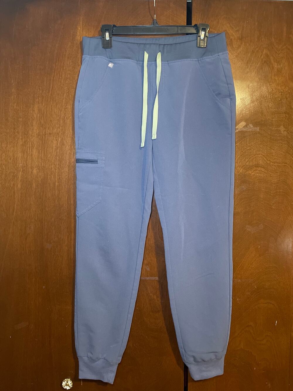 Figs Zamora Joggers Scrubs Women's Sz S Dusty Blue Green Drawstring Medical
